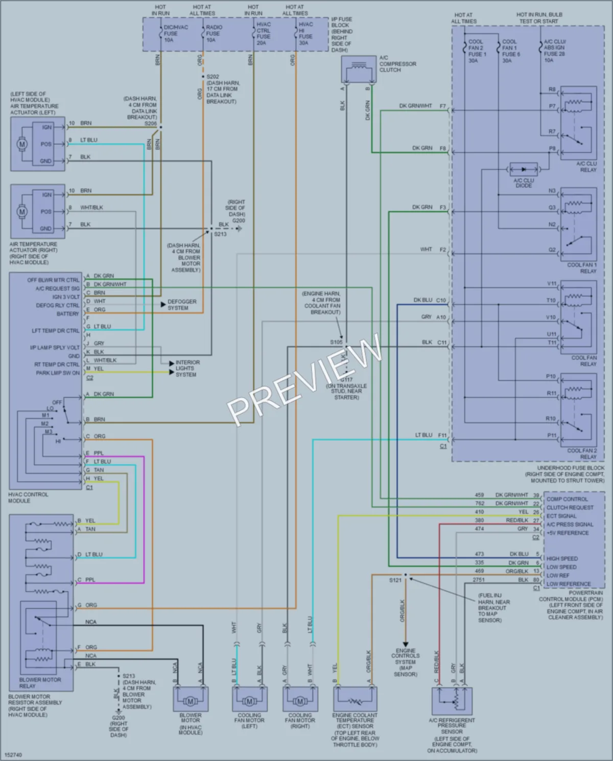 2002 Pontiac GrandPrix Air Conditioning wiring diagram preview