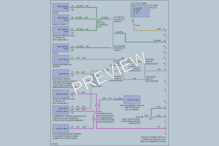 2002 Pontiac GrandPrix Computer Data Lines wiring diagram preview