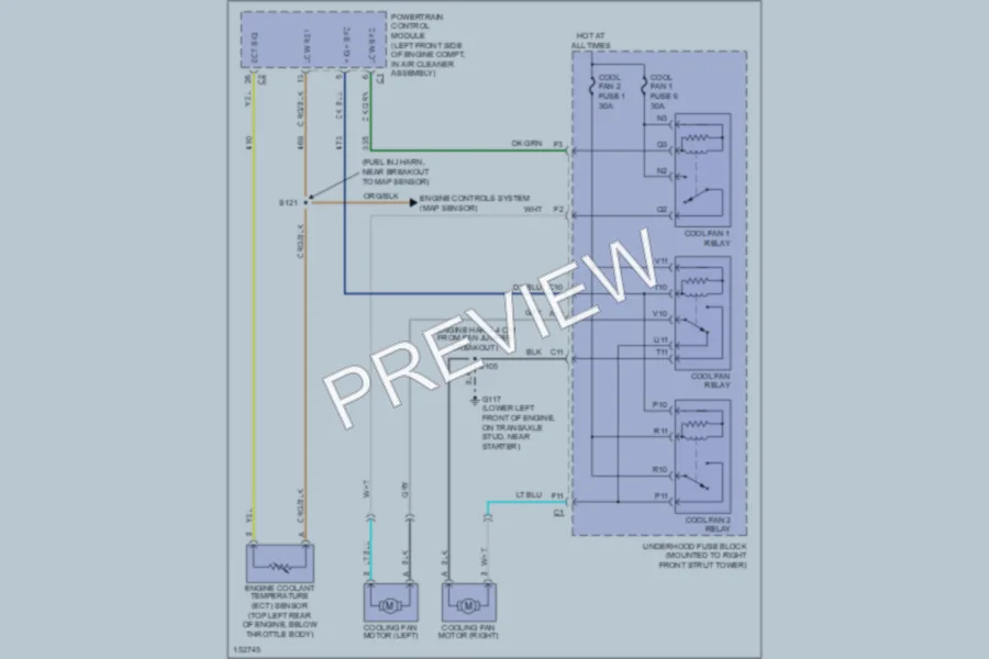 2002 Pontiac GrandPrix Cooling Fan wiring diagram preview