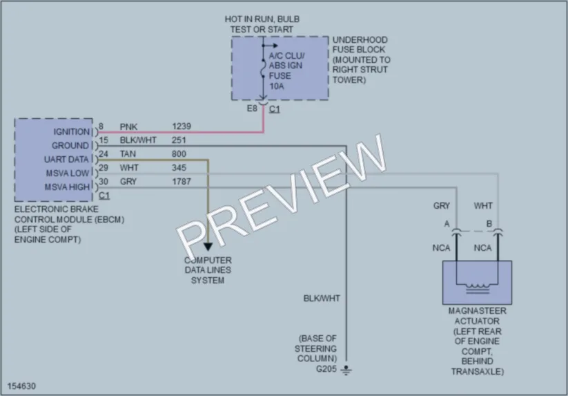 2002 Pontiac GrandPrix Electronic Power Steering wiring diagram preview