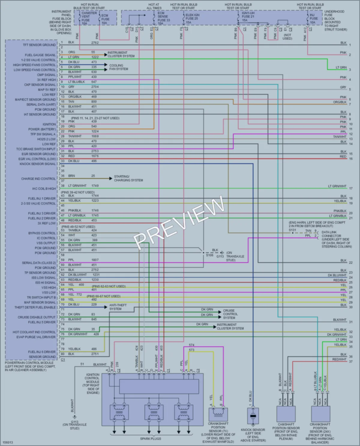 2002 Pontiac GrandPrix Engine Performance wiring diagram preview