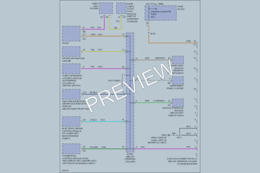 2002 Pontiac Montana Computer Data Lines wiring diagram preview
