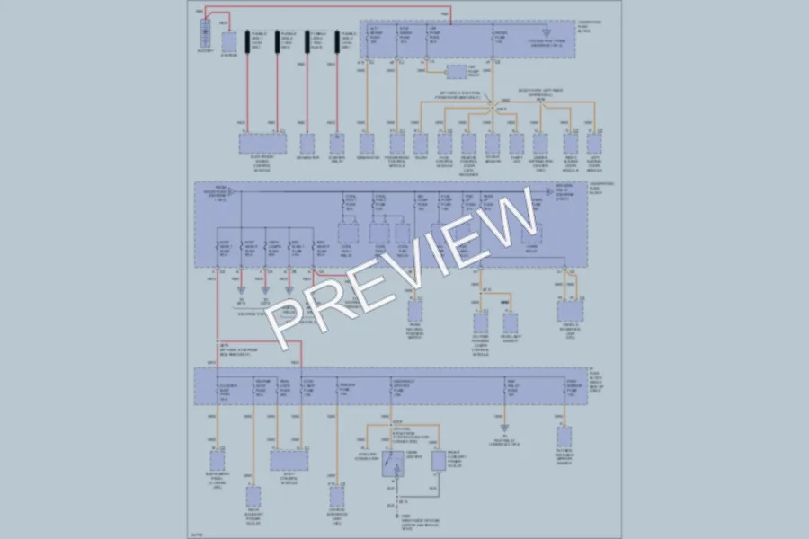 2002 Pontiac Montana Power Distribution wiring diagram preview