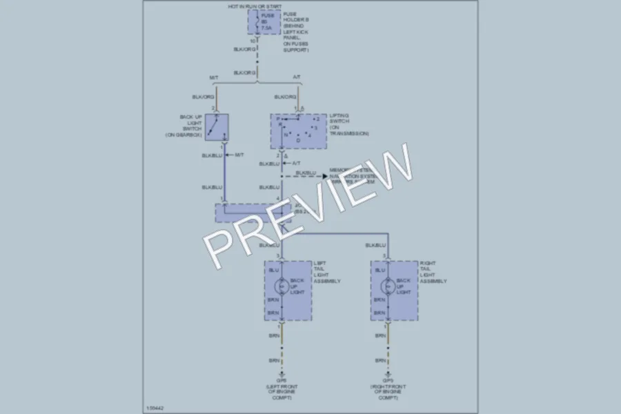2002 Porsche 911 Exterior Lights wiring diagram preview