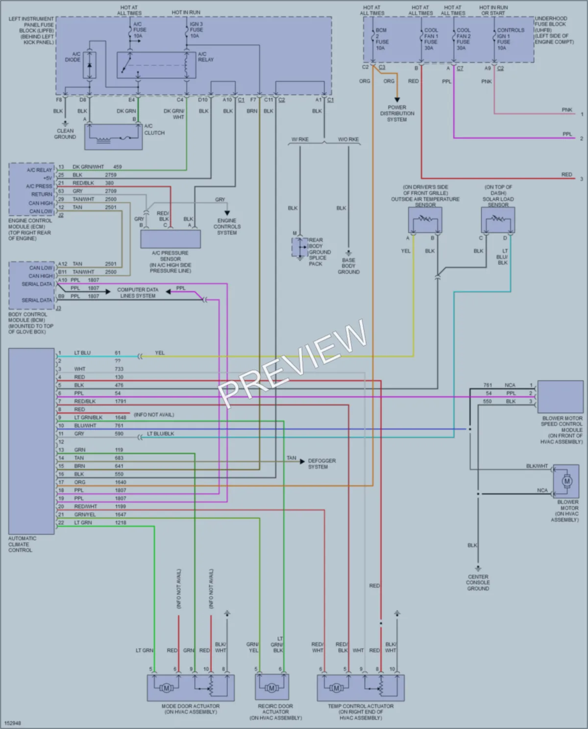 2002 Saturn L300 Air Conditioning wiring diagram preview
