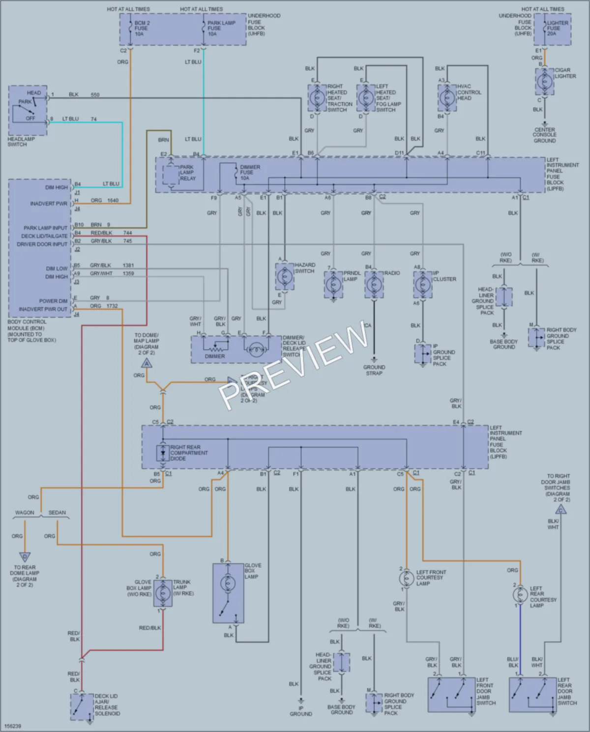 2002 Saturn L300 Interior Lights wiring diagram preview