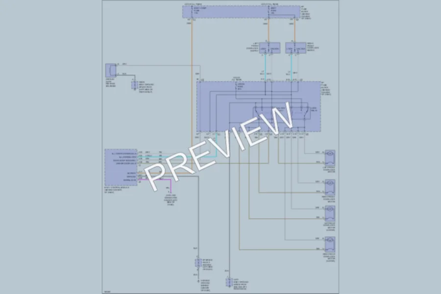 2002 Saturn SC1 Power Door Locks wiring diagram preview