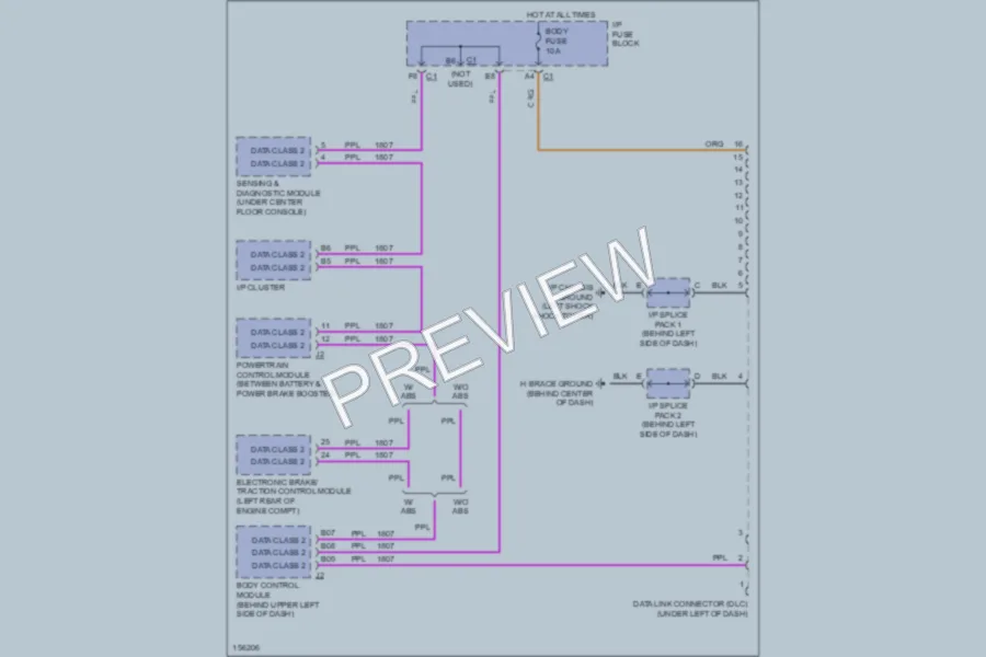 2002 Saturn SC2 Computer Data Lines wiring diagram preview