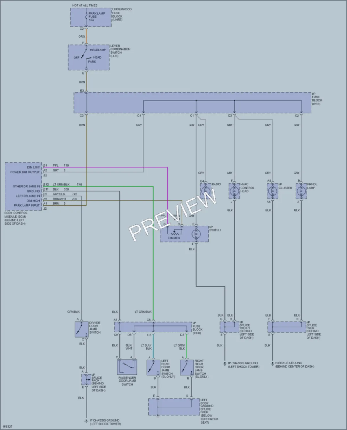 2002 Saturn SC2 Interior Lights wiring diagram preview