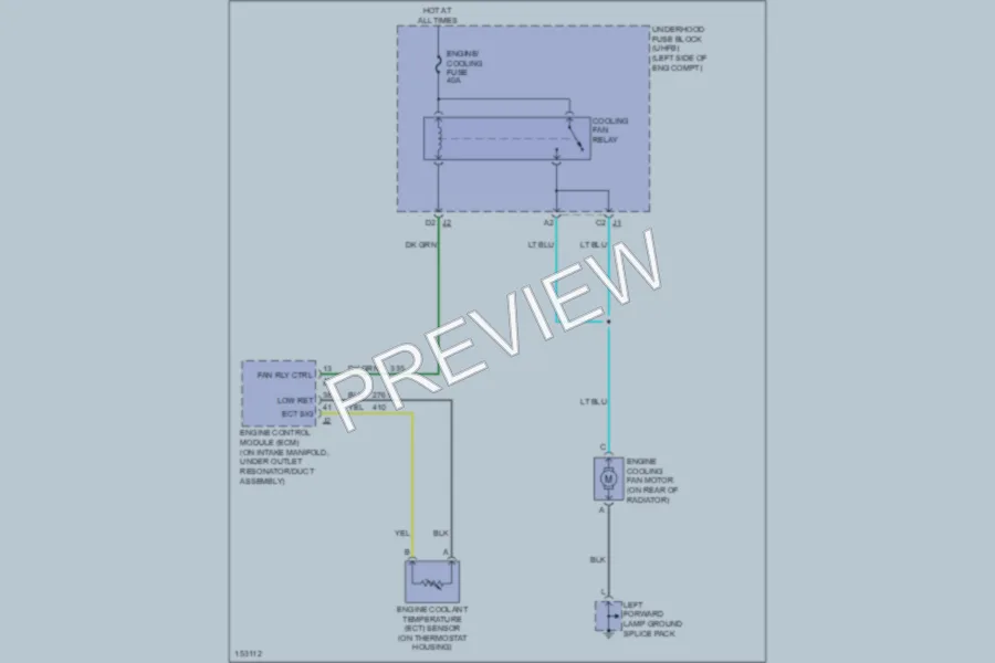 2002 Saturn VUE Cooling Fan wiring diagram preview
