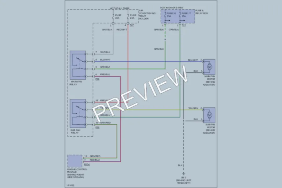 2002 Subaru Legacy Cooling Fan wiring diagram preview