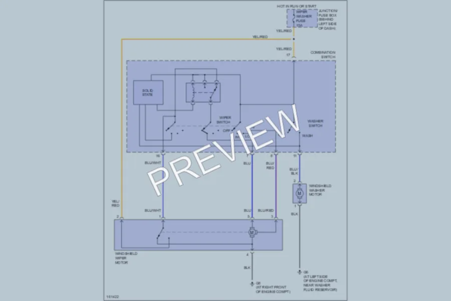 2002 Suzuki Aerio Wiper Washer wiring diagram preview