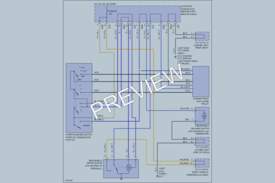 2002 Suzuki Esteem Wiper Washer wiring diagram preview