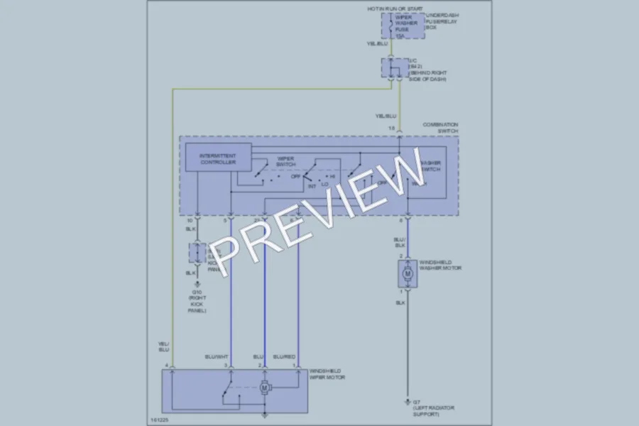 2002 Suzuki XL7 Wiper Washer wiring diagram preview