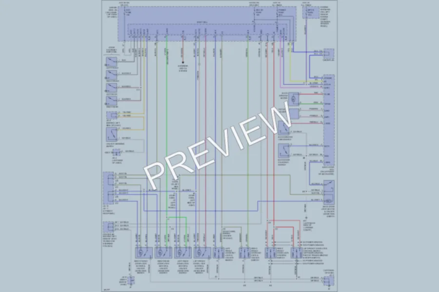 2002 Toyota 4Runner Power Door Locks wiring diagram preview