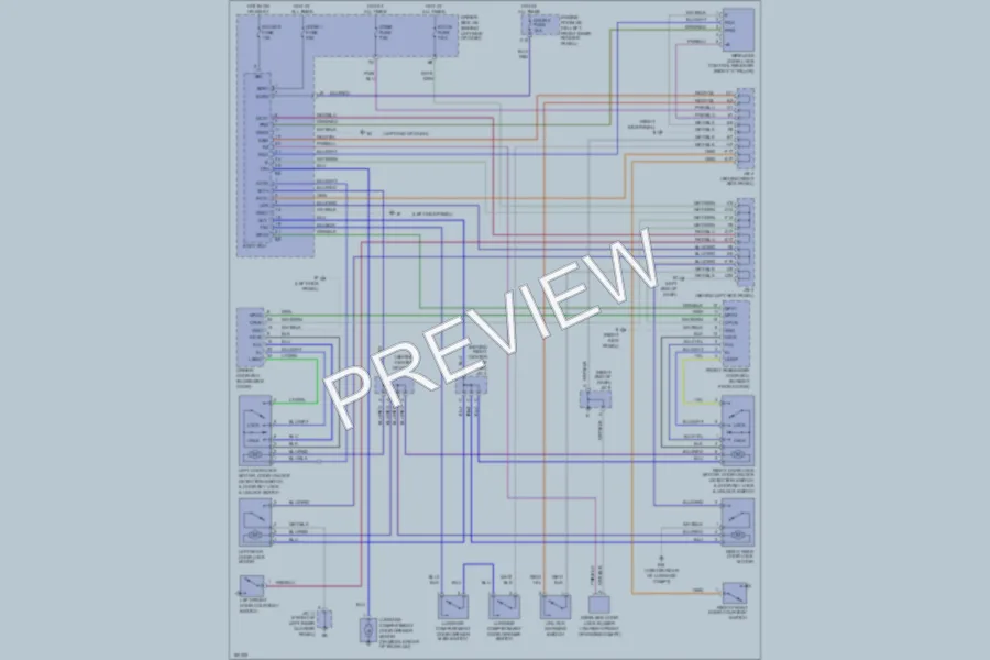 2002 Toyota Avalon Power Door Locks wiring diagram preview