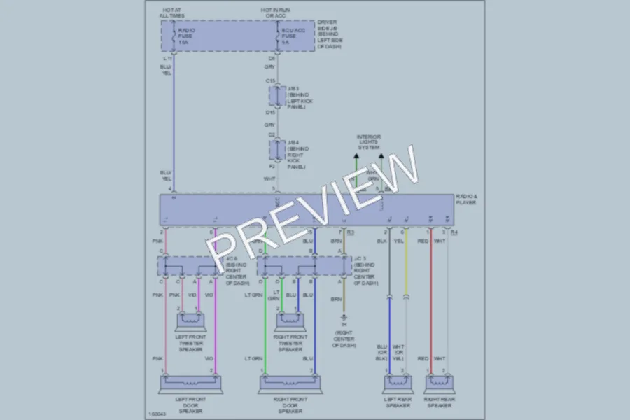 2002 Toyota Avalon Radio wiring diagram preview