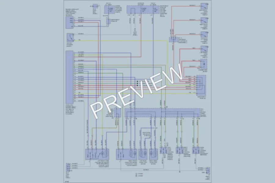 2002 Toyota Echo Power Door Locks wiring diagram preview