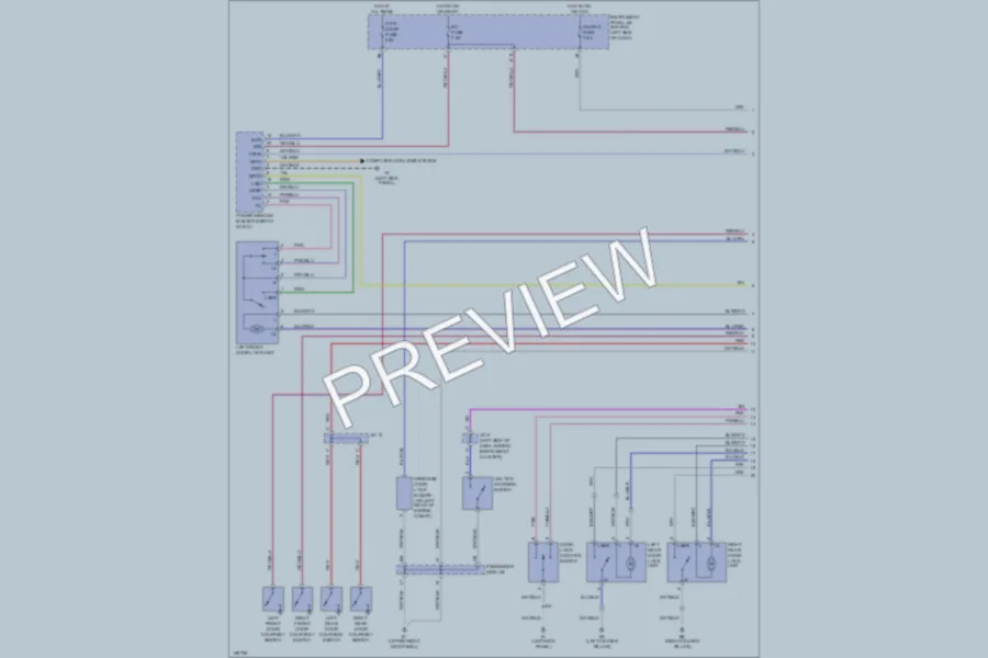 2002 Toyota Highlander Power Door Locks wiring diagram preview