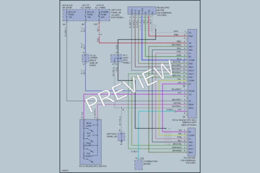 2002 Toyota LandCruiser Electronic Power Steering wiring diagram preview