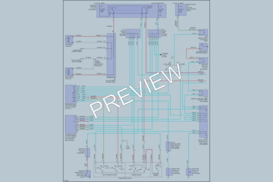 2002 Toyota LandCruiser Headlights wiring diagram preview