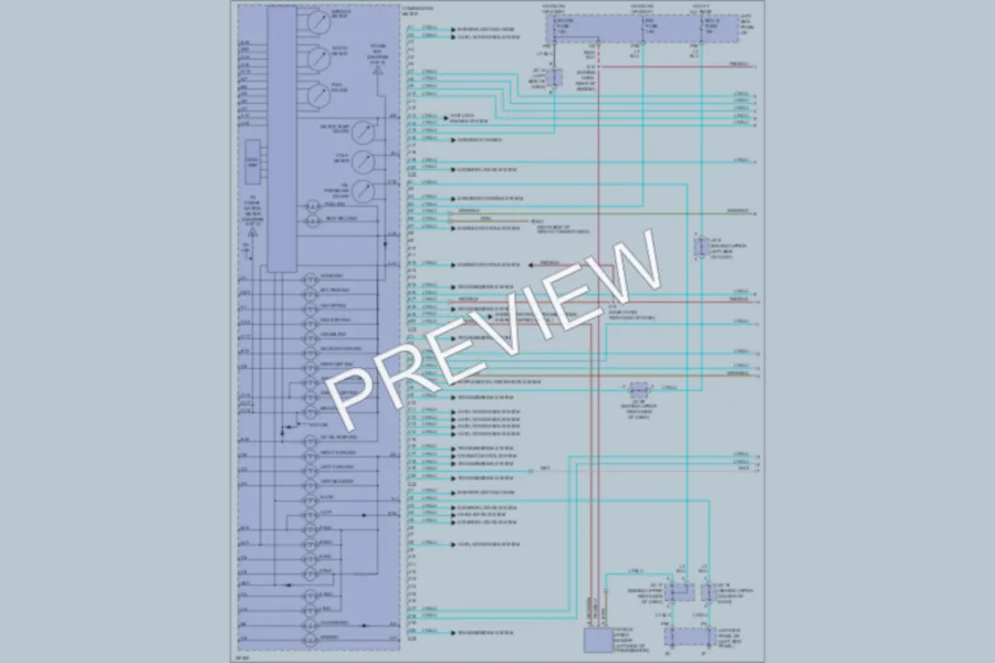2002 Toyota LandCruiser Instrument Cluster wiring diagram preview