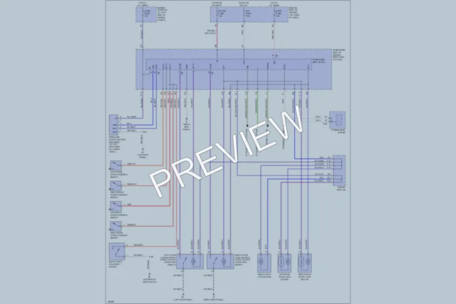 2002 Toyota RAV4 Power Door Locks wiring diagram preview