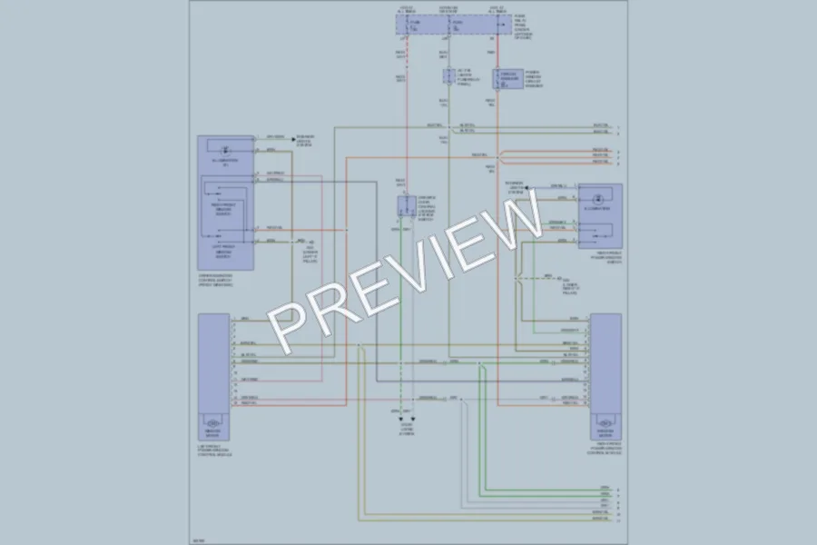 2002 Volkswagen Cabrio Power Windows wiring diagram preview
