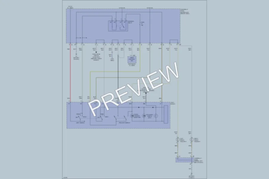 2002 Volkswagen EuroVan Headlights wiring diagram preview