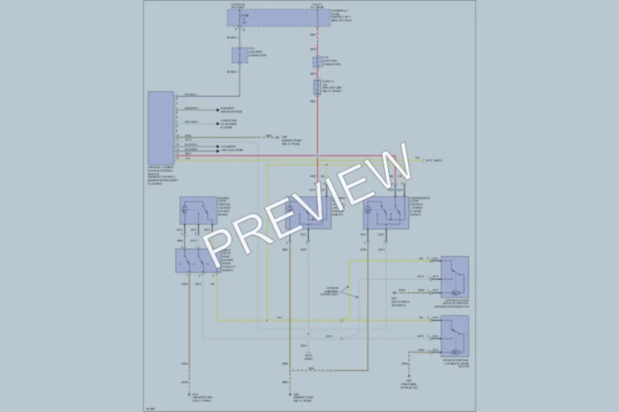 2002 Volkswagen EuroVan Power Door Locks wiring diagram preview