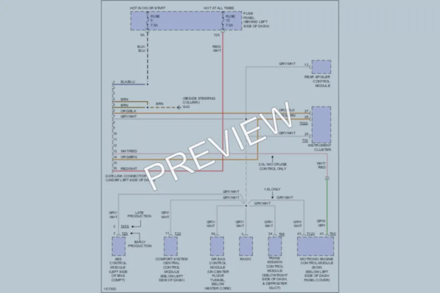2002 Volkswagen NewBeetle Computer Data Lines wiring diagram preview