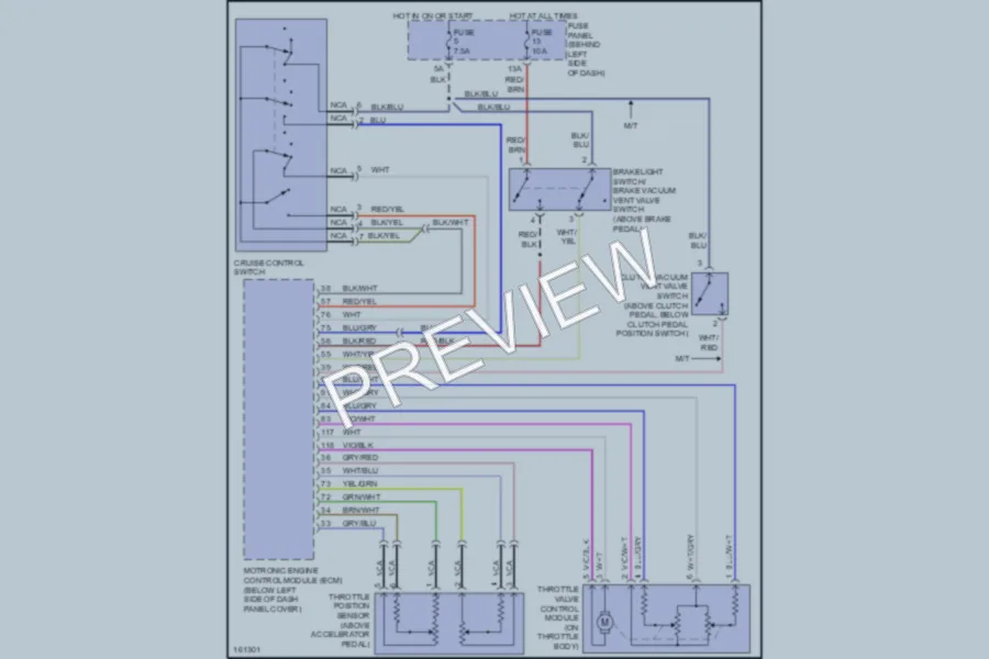 2002 Volkswagen NewBeetle Cruise Control wiring diagram preview