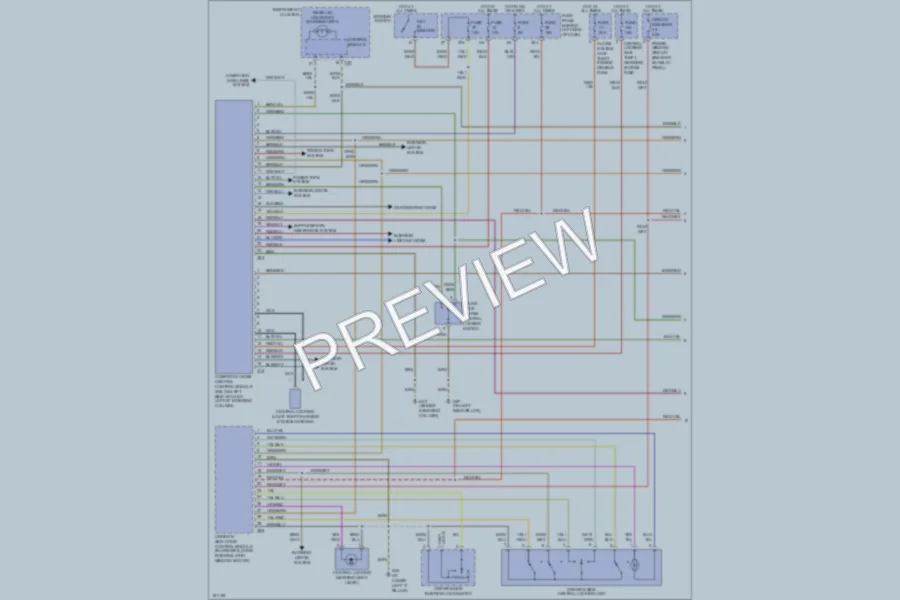 2002 Volkswagen NewBeetle Power Door Locks wiring diagram preview
