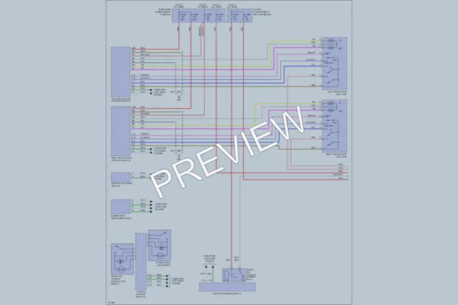 2002 Volvo S80 Power Door Locks wiring diagram preview