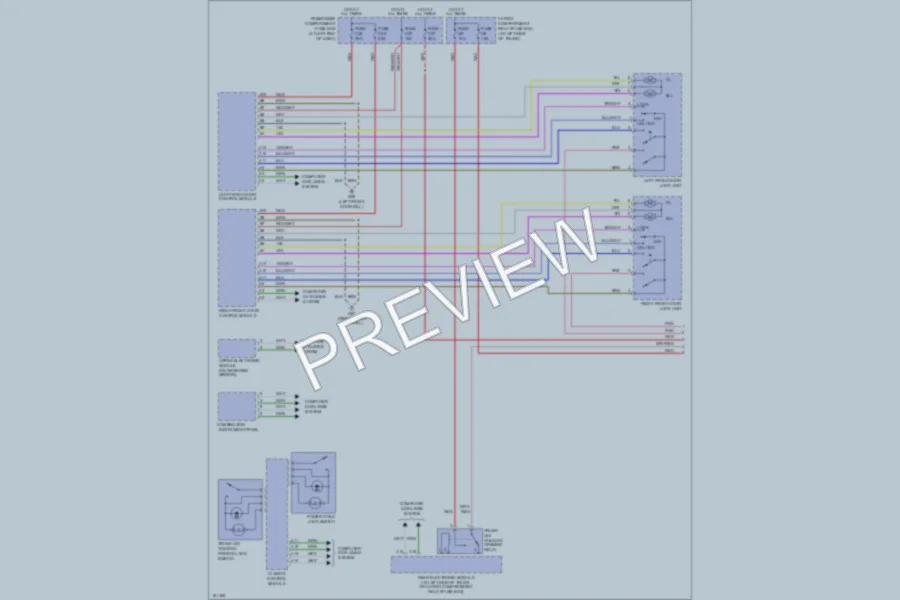 2002 Volvo V70 Power Door Locks wiring diagram preview