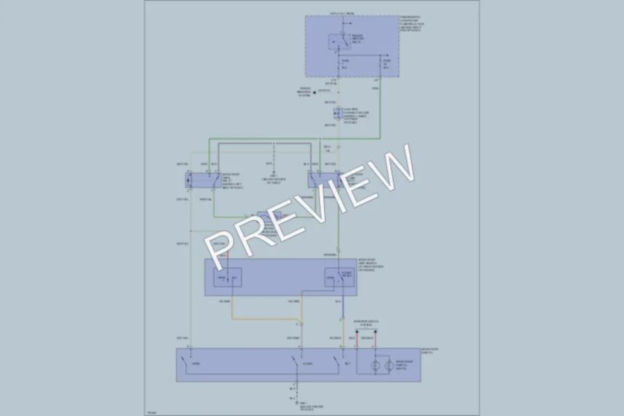 2003 Acura 32TL Power Top Sunroof wiring diagram preview