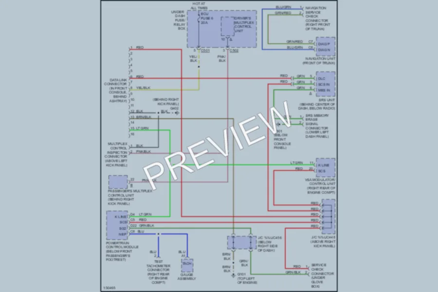 2003 Acura 35RL Computer Data Lines wiring diagram preview