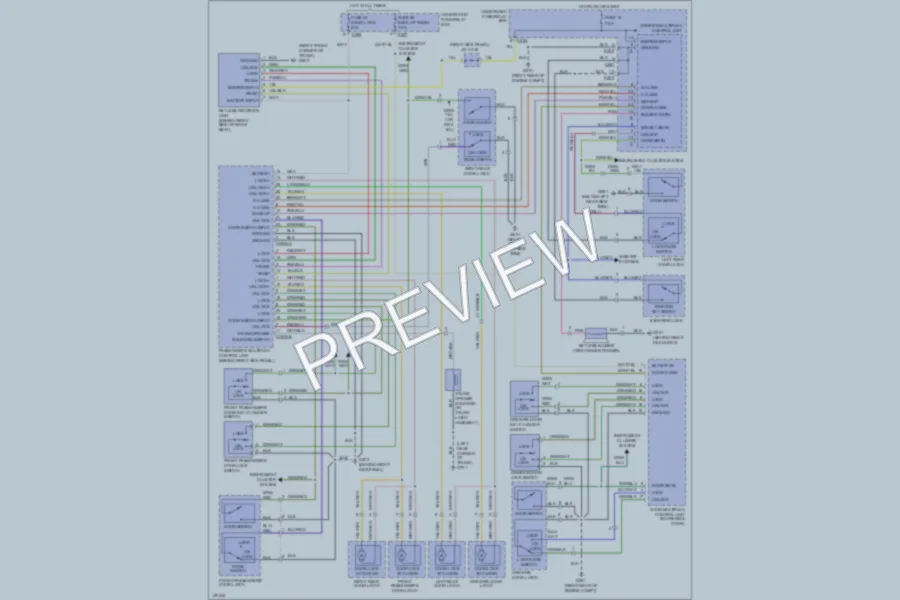 2003 Acura 35RL Power Door Locks wiring diagram preview