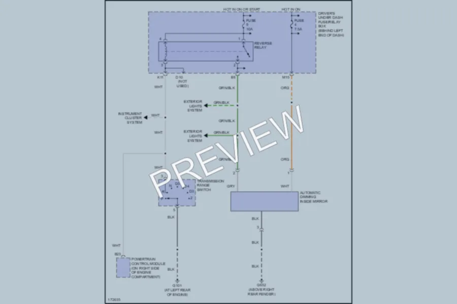 2003 Acura MDX Power Mirrors wiring diagram preview