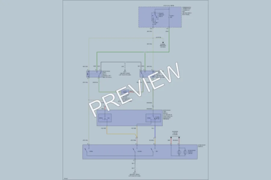 2003 Acura MDX Power Top Sunroof wiring diagram preview