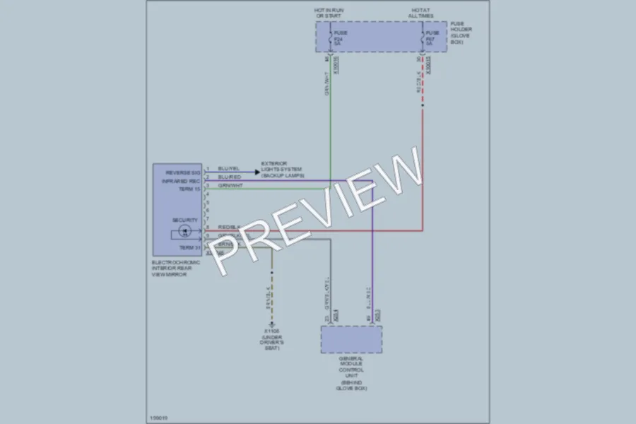 2003 BMW 325i Power Mirrors wiring diagram preview