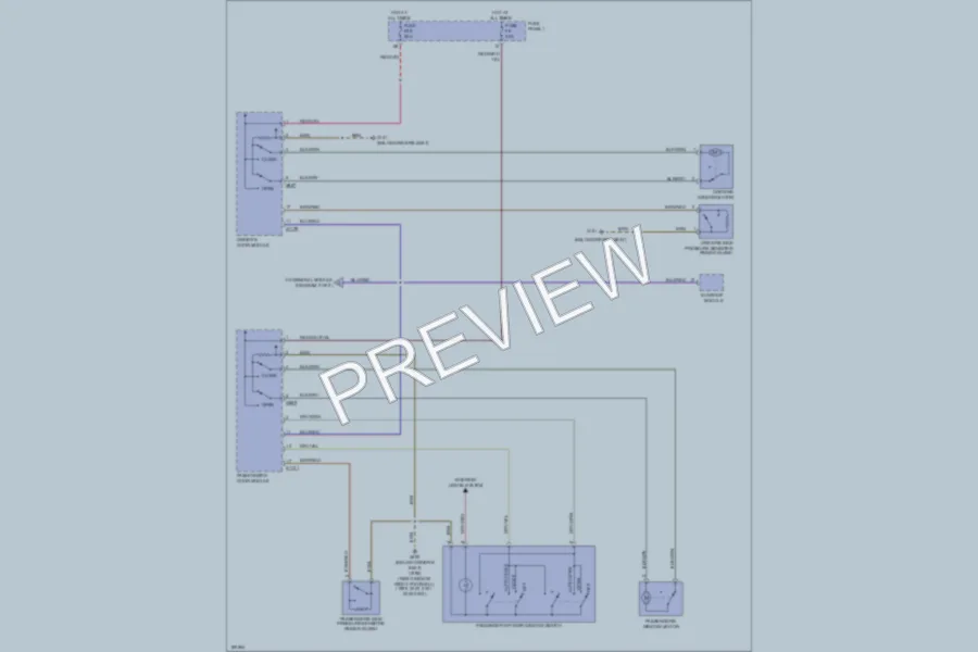 2003 BMW 540i Power Windows wiring diagram preview