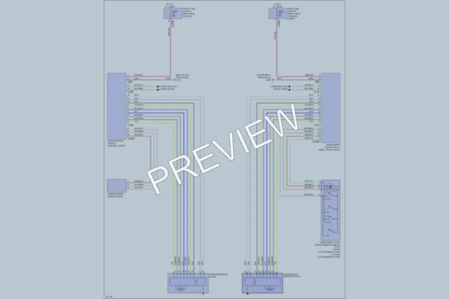 2003 BMW 745i Power Windows wiring diagram preview