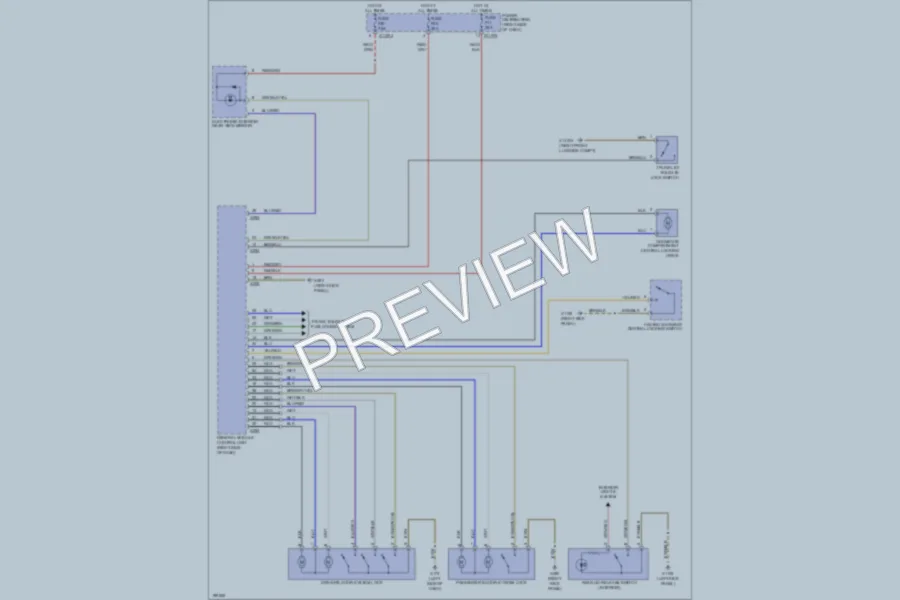 2003 BMW Z4 Power Door Locks wiring diagram preview