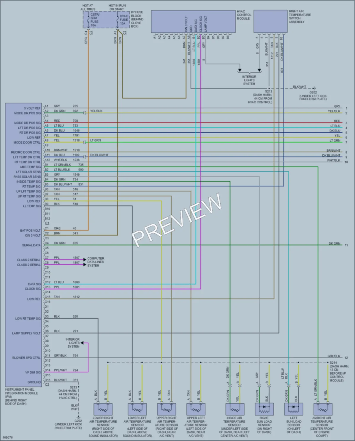 2003 Buick ParkAvenue Air Conditioning wiring diagram preview