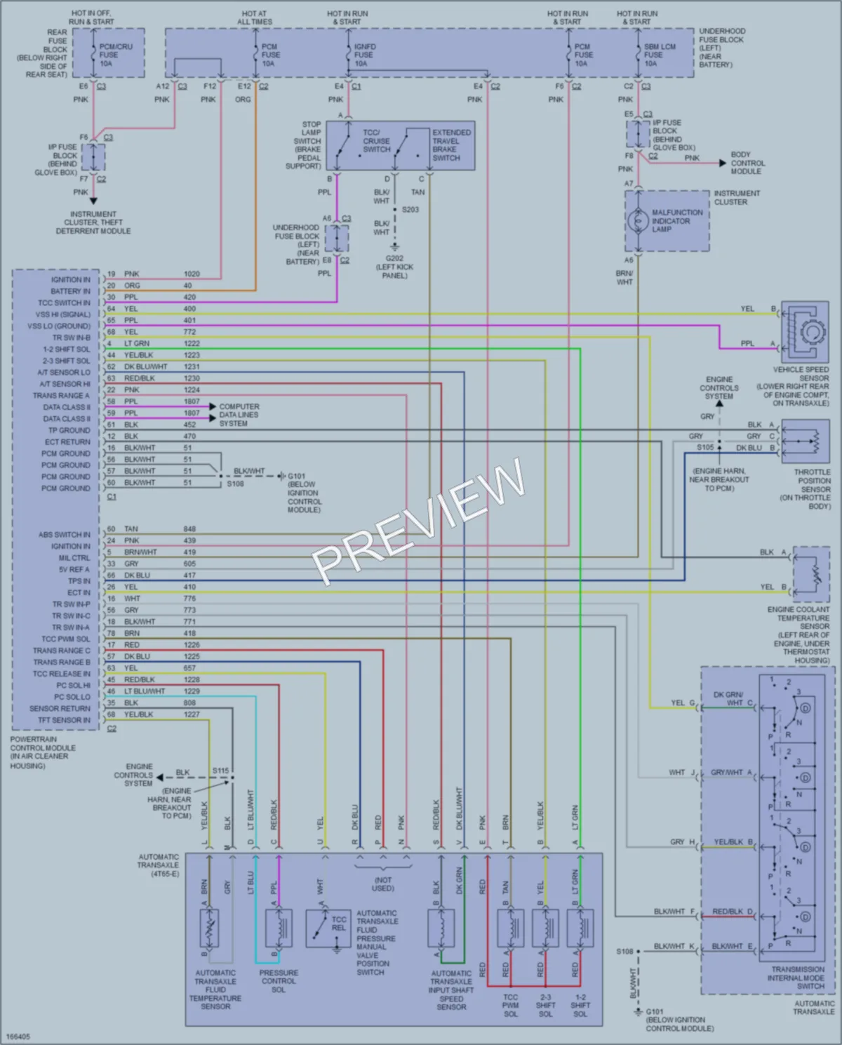 2003 Buick ParkAvenue Transmission wiring diagram preview