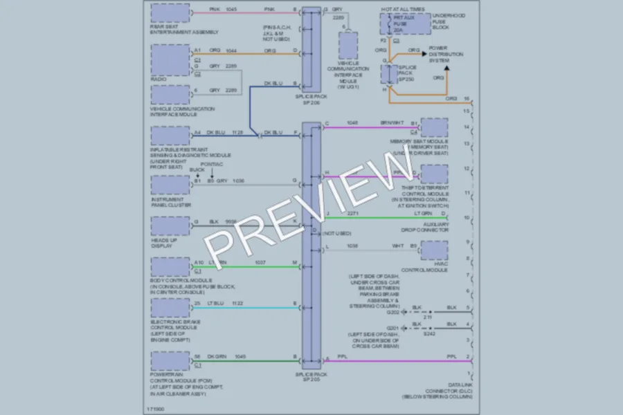 2003 Buick Rendezvous Computer Data Lines wiring diagram preview