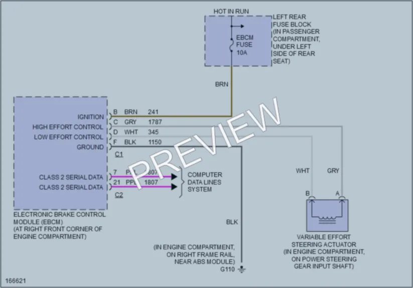2003 Cadillac CTS Electronic Power Steering wiring diagram preview