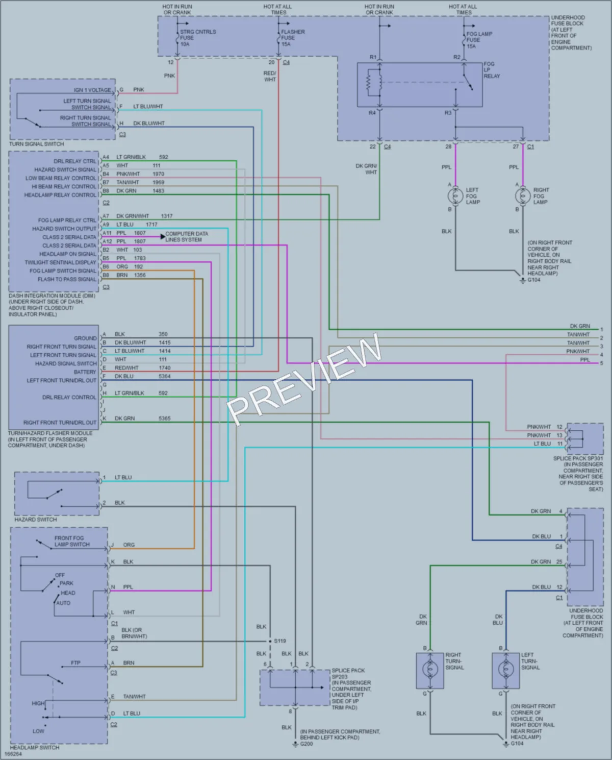 2003 Cadillac CTS Headlights wiring diagram preview