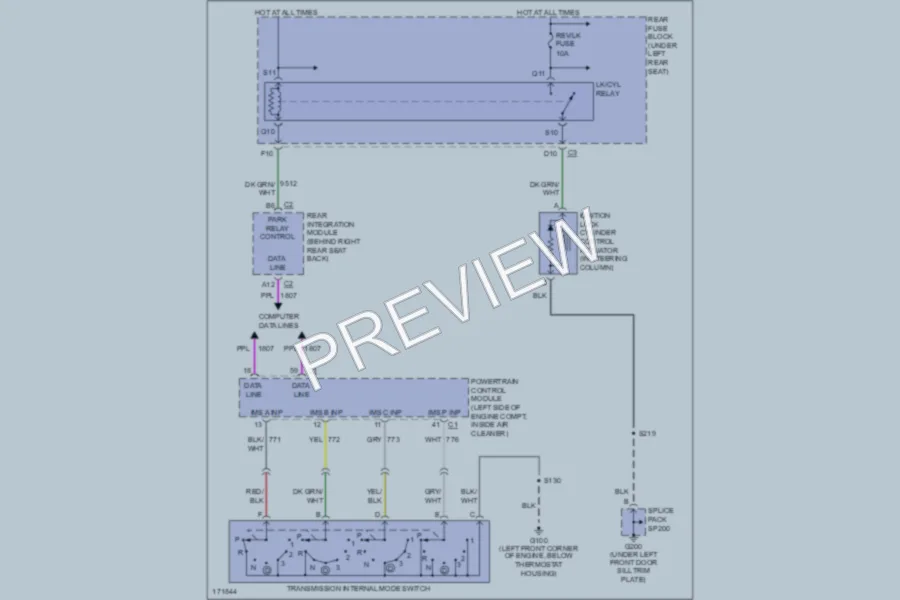 2003 Cadillac DeVille Shift Interlock wiring diagram preview